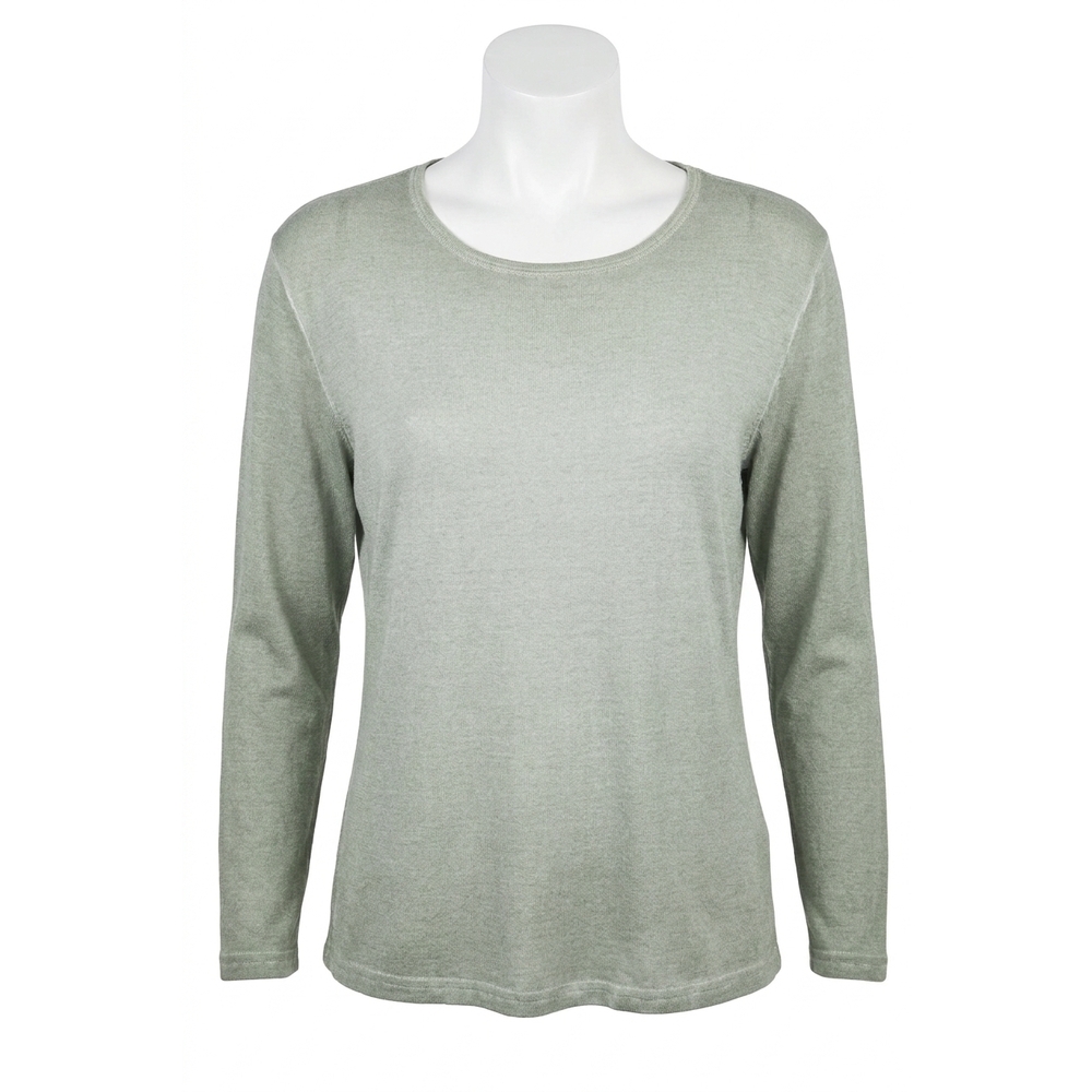 NEW ANGEL scoop-neck top in olive